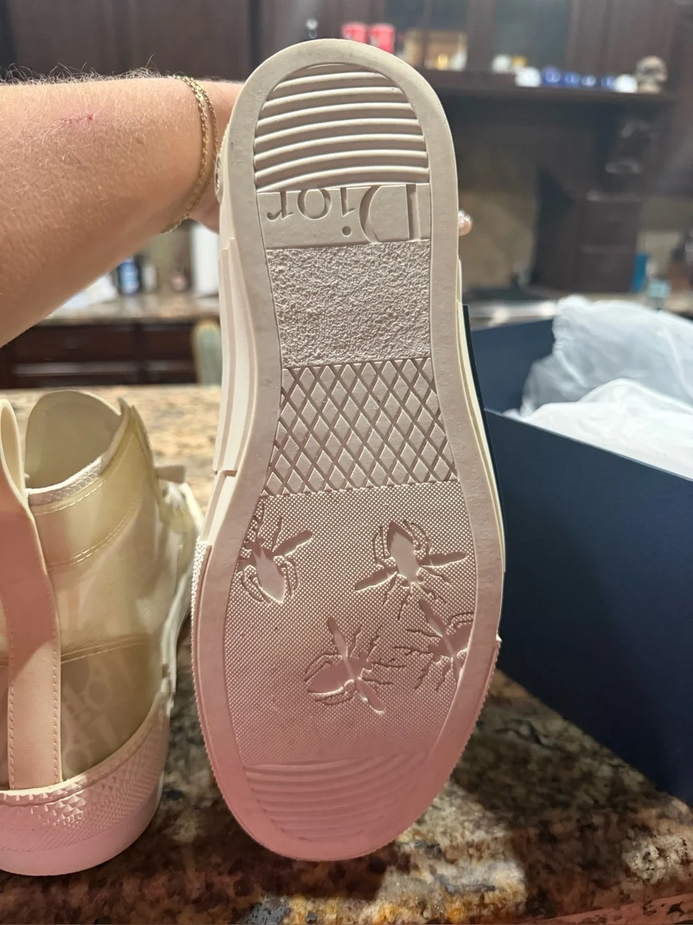 Dior Oblique Translucent High Top Sneakers Size 39/8